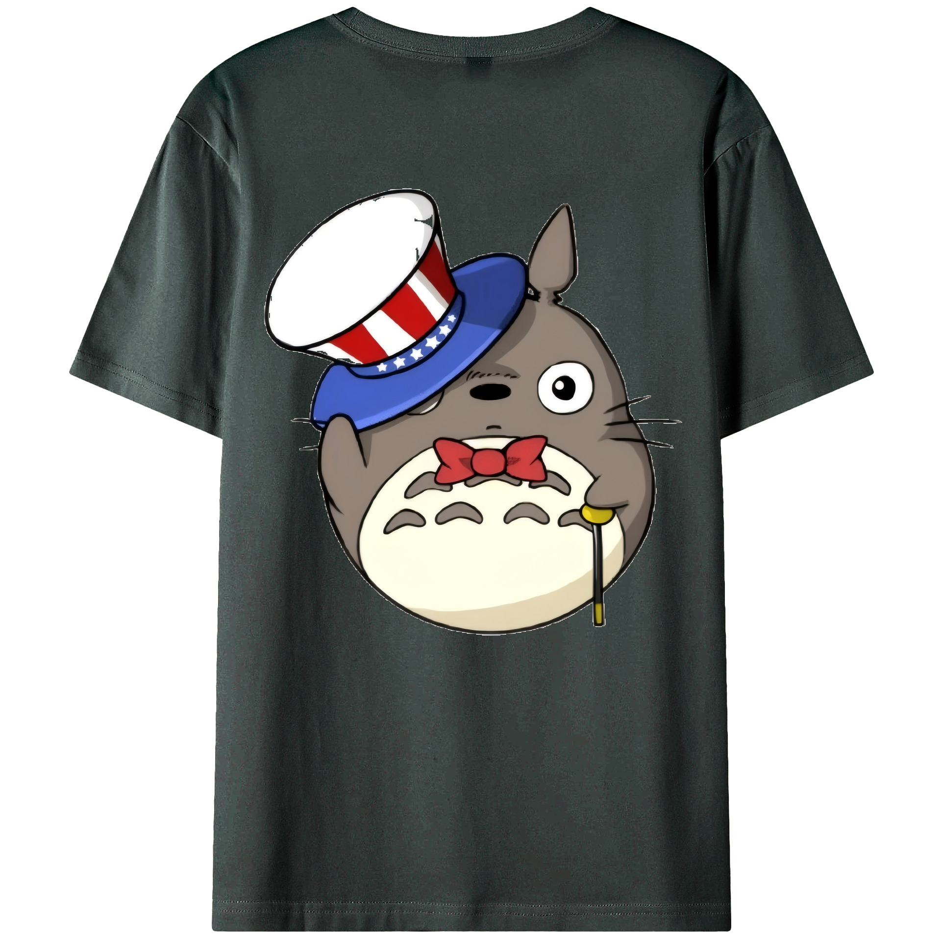 （画像用） となりのトトロ 草壁メイ 草壁サツキ My Neighbor Totoro Satsuki Kusakabe Mei Kusakabe 綿100％ メンズ半袖Tシャツ（バックプリント） 通気性
